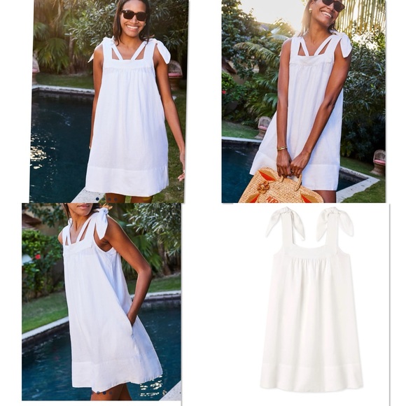 LAKE • Coco Cover-Up in White Linen • Medium - Picture 2 of 7